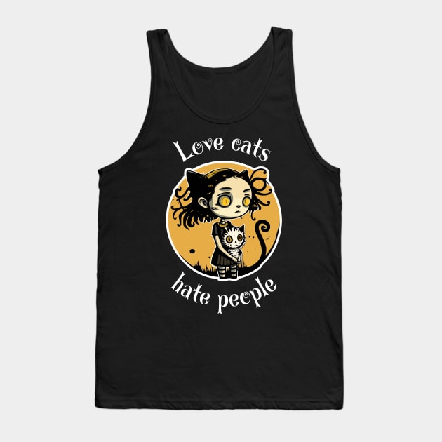 Love cats, hate people Tank Top by pxdg